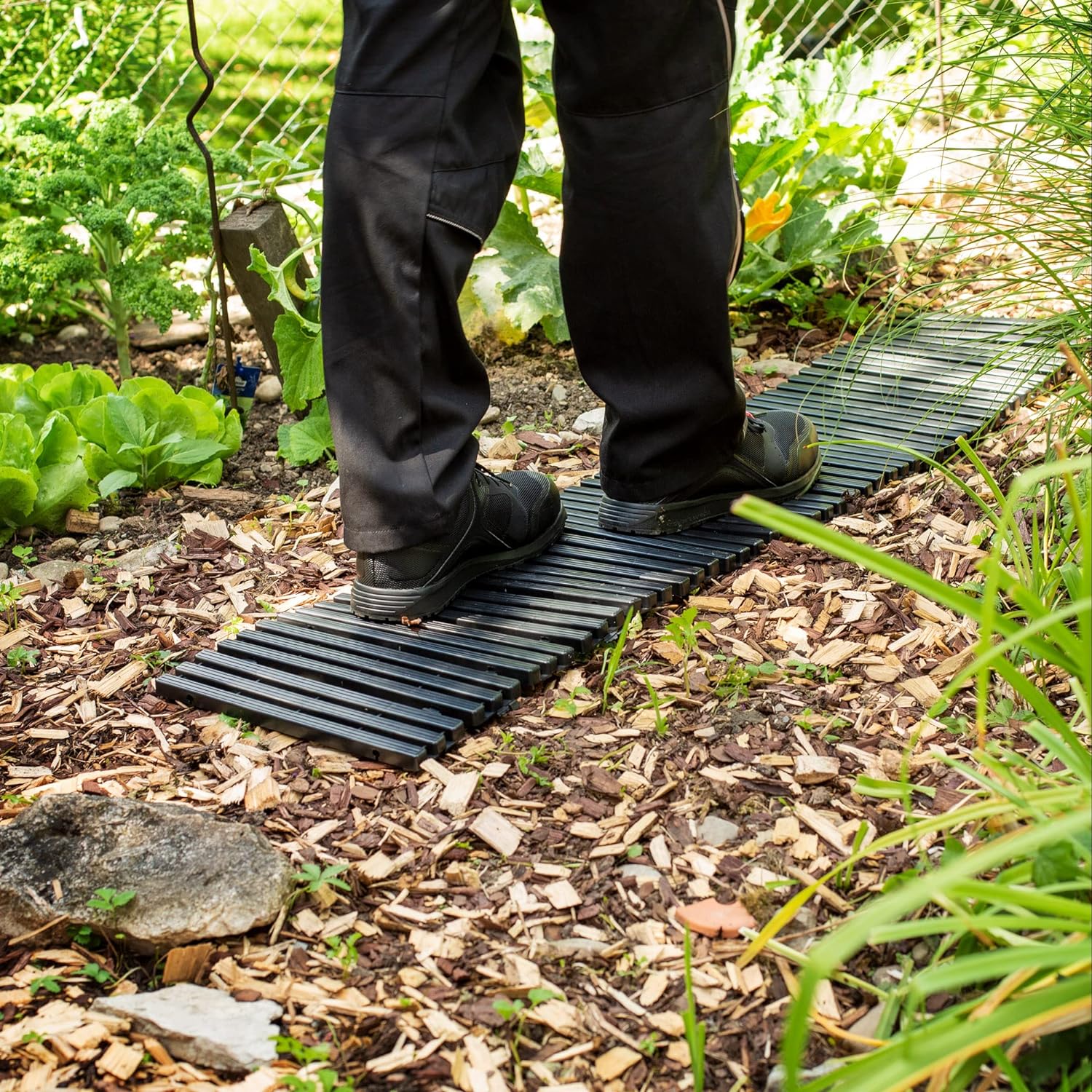 UPP Rollweg Gartenplatten & Rasengitter - 3 m anthrazit