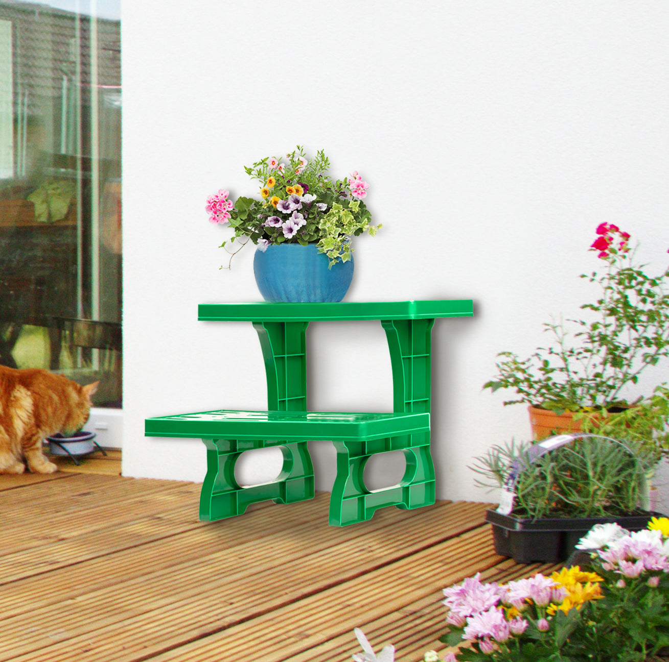 UPP Dekorative Pflanztreppe für Balkon Terasse oder Garten