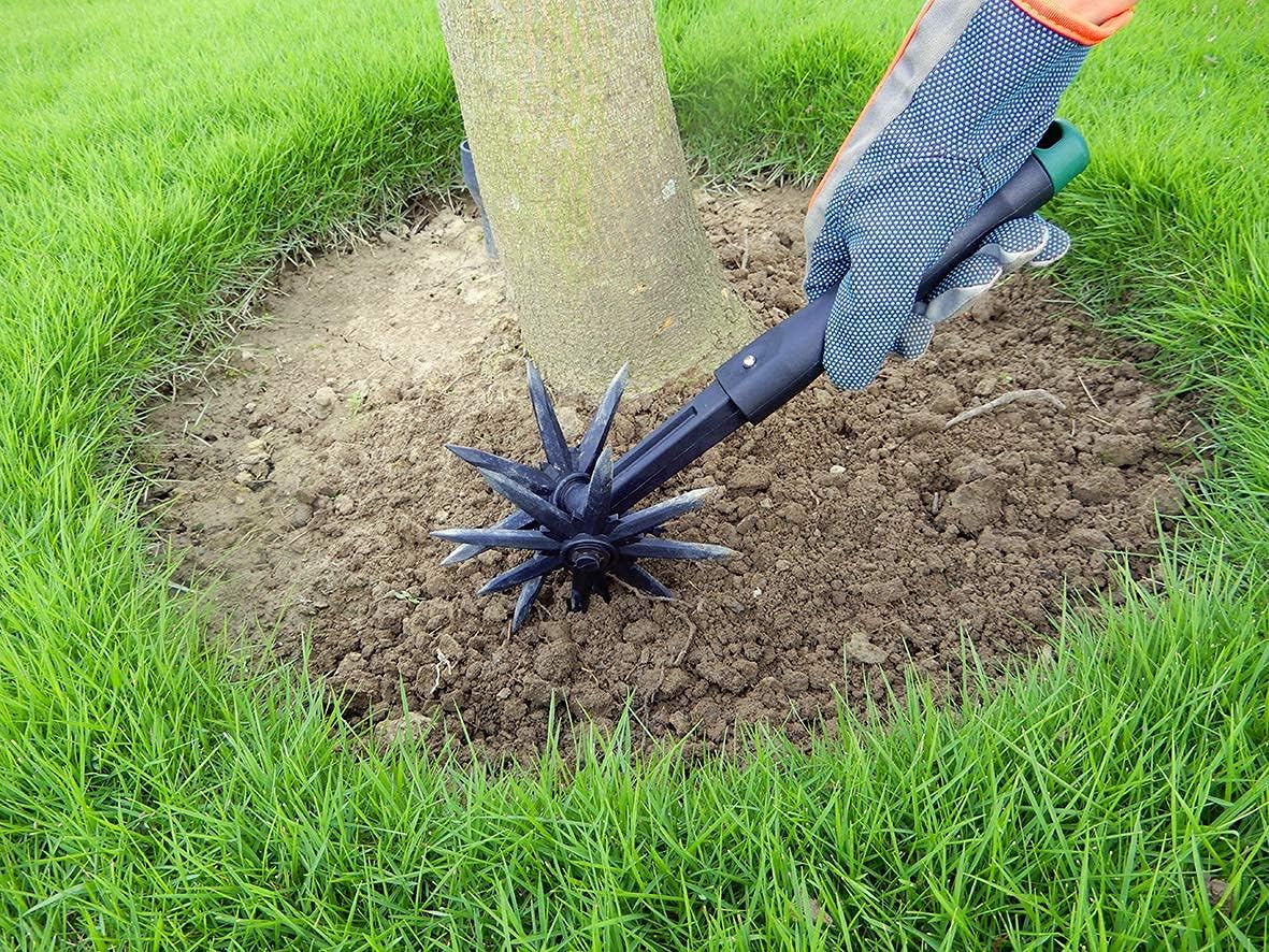 UPP Gartenfräse 2 in 1 Garten-Sternfräse zur Saatvorbereitung und Bodenlockerung