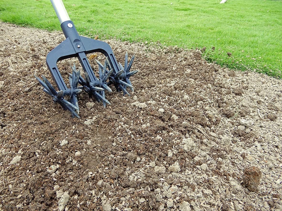 UPP Gartenfräse 2 in 1 Garten-Sternfräse zur Saatvorbereitung und Bodenlockerung