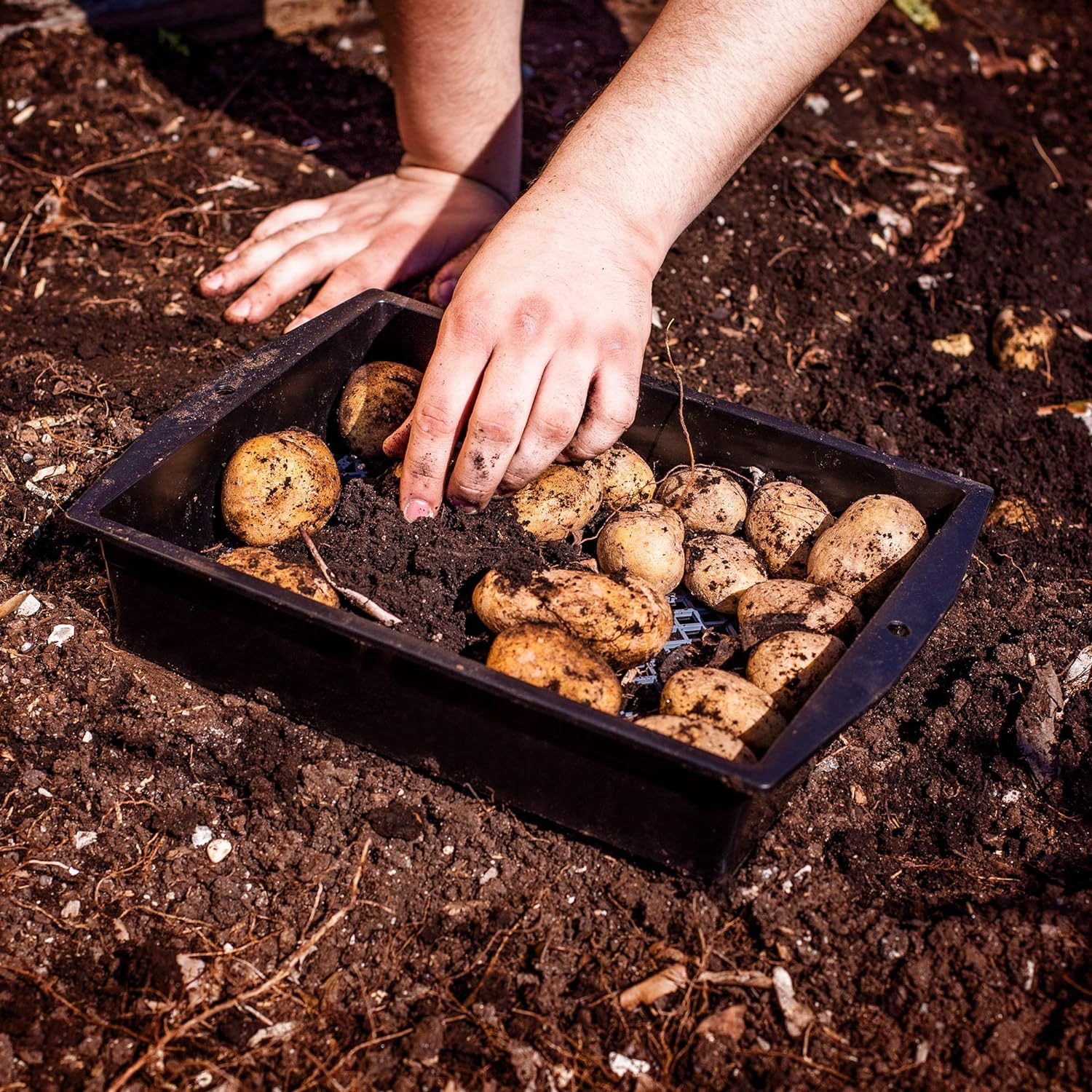 UPP Gartensieb 2-in-1 mit einstellbarer Maschengröße | 4 oder 10 mm